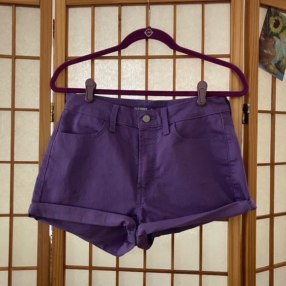 Old Navy Pants - Old Navy 8 Purple Midrise Wow Jean Shorts
